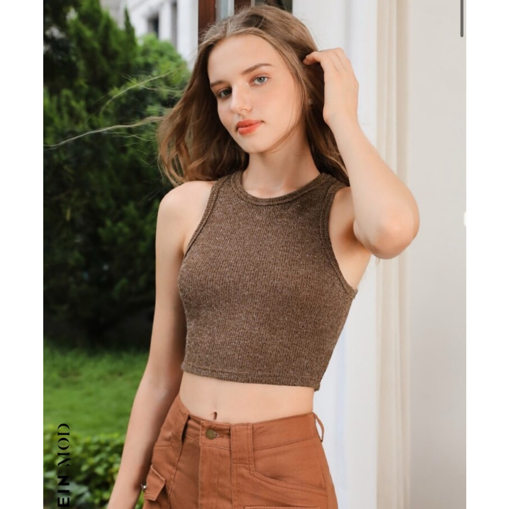 Women's Shein Brown Crop Top Size S